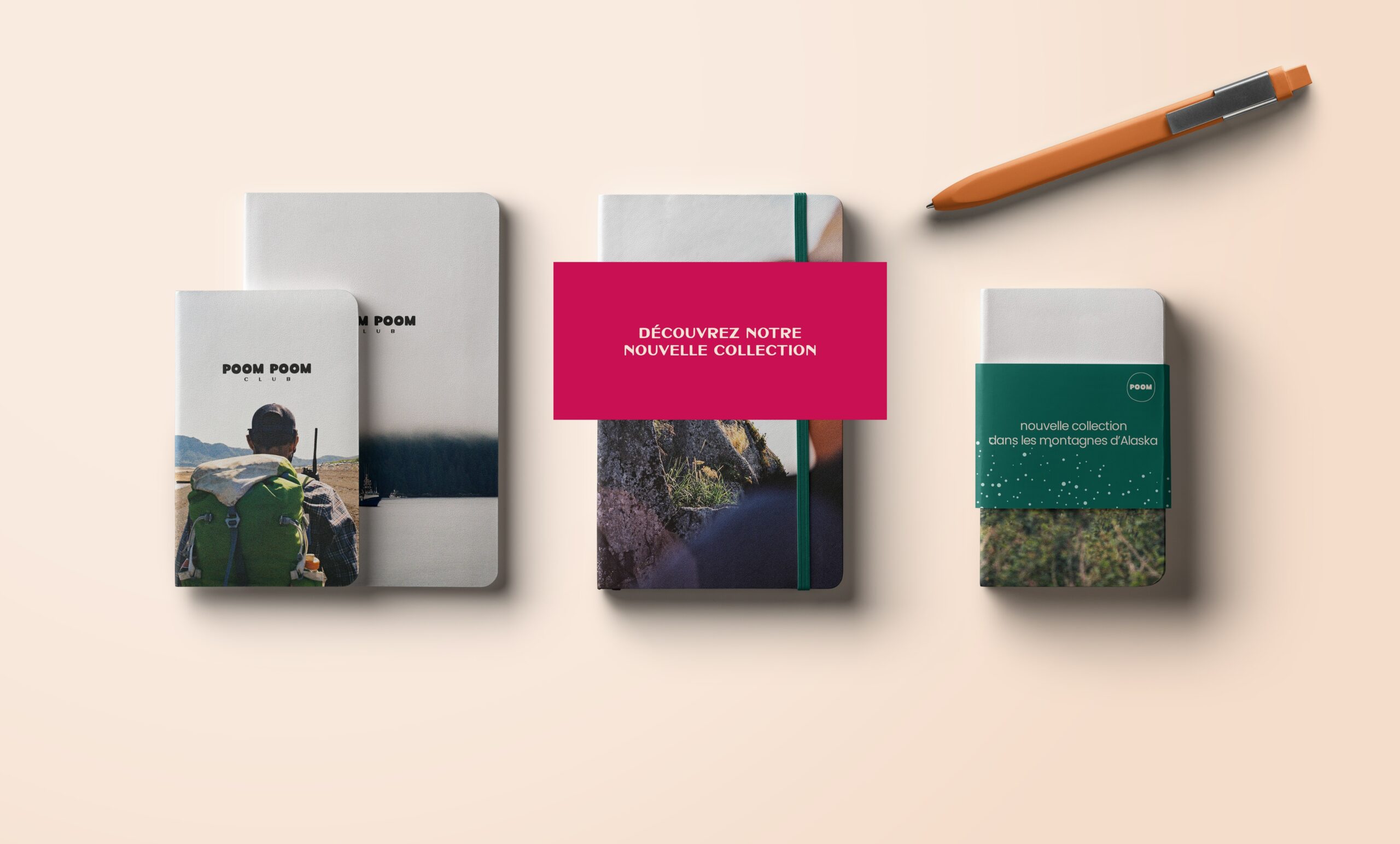 Quatre carnets et un stylo 